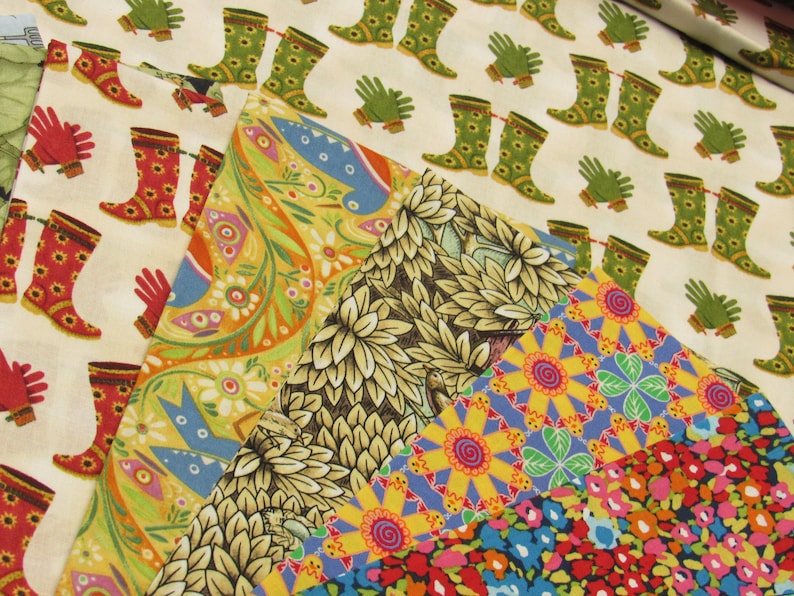 Garden Party Quilt Kitfasteasyall Gardening Themed Fabrics Etsy