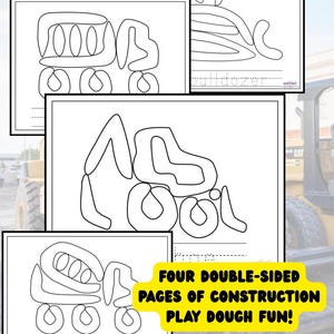 Construction Vehicle Play Dough Mats – Educational Sensory Activity (PDF Pattern)
