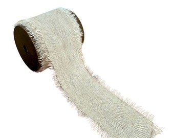 Beige Cotton Ribbon for Crafts - 1 1/2" x 5 Yards, 2 Rolls, Wedding, Reception, Bridal Shower, Valentine's Day, DIY, Gift Bow, Christmas