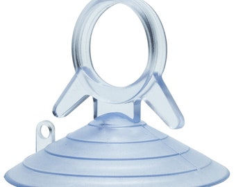 Clear Plastic Suction Cups with Loops, 4.5 cm (1.75 in) Wide, Set of 10
