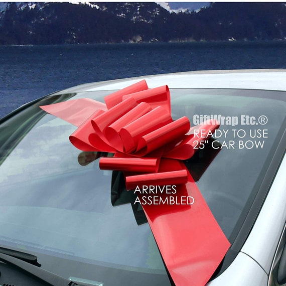 Lisellion – Nœuds de Voiture - Grand Arc de Voiture, Ruban idéal pour Cadeau  Nouvelle Voiture, Voiture de 18e Anniversaire, Décoration de Noël, Rouge :  : Auto et Moto