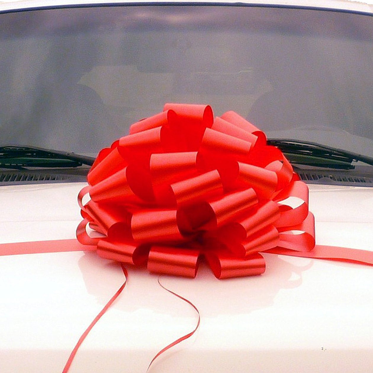 30 Big Suction Cup Car Bow - Made in USA (Red)