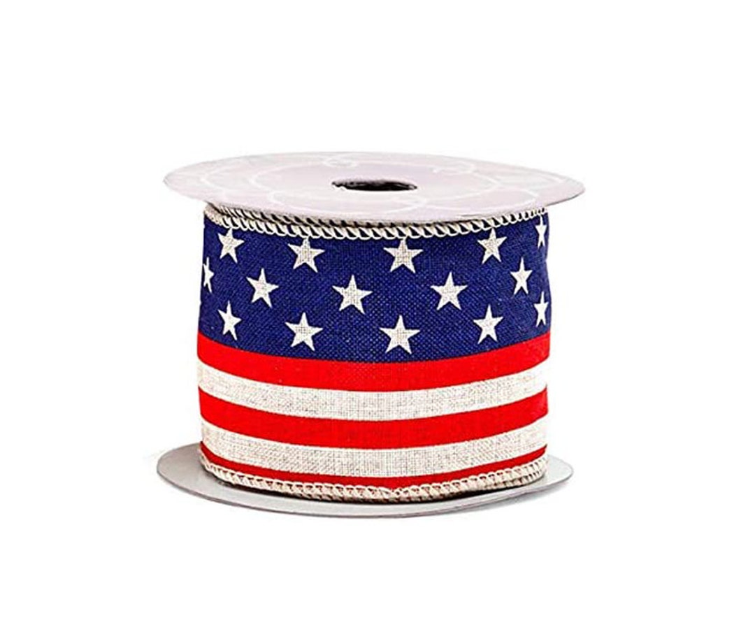 Red White Blue Patriotic Ribbon - 2 1/2