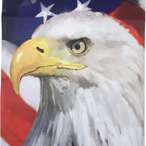 Rustic American Eagle Garden Flag - 12&quot; x 18&quot;, Red White Blue Stars, 4th of July, USA, Memorial Day, America, Stars Stripes