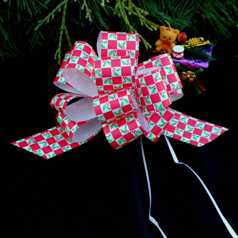 Assorted Christmas Gift Pull Bows 5 Wide Set of 9 Etsy