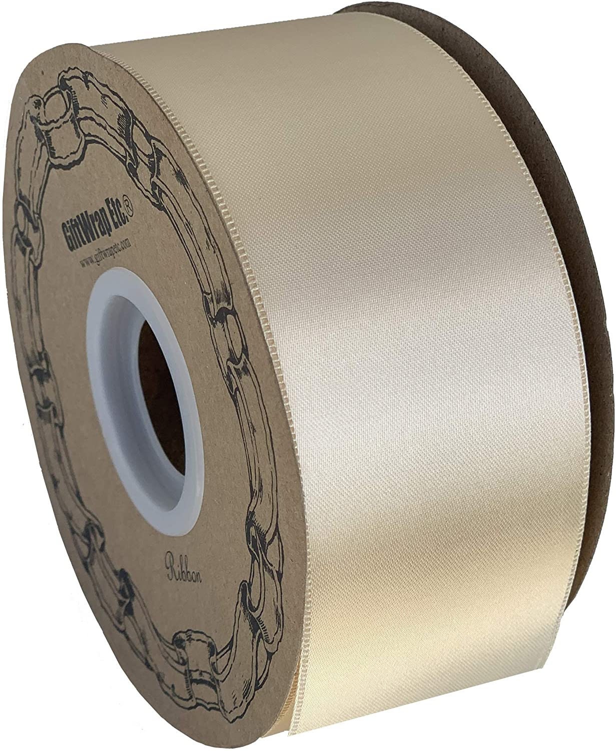 3/8 Inch Champagne Gold Polyester Satin Ribbon for Gift Wrapping 100 Yards  Hi