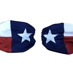 Side Mirror Covers for Cars - Set of 2, Texas Flag, Veteran&#39;s Day, Patriotic Decor, Rear View Mirror Accessories, Red White Blue, Lone Star