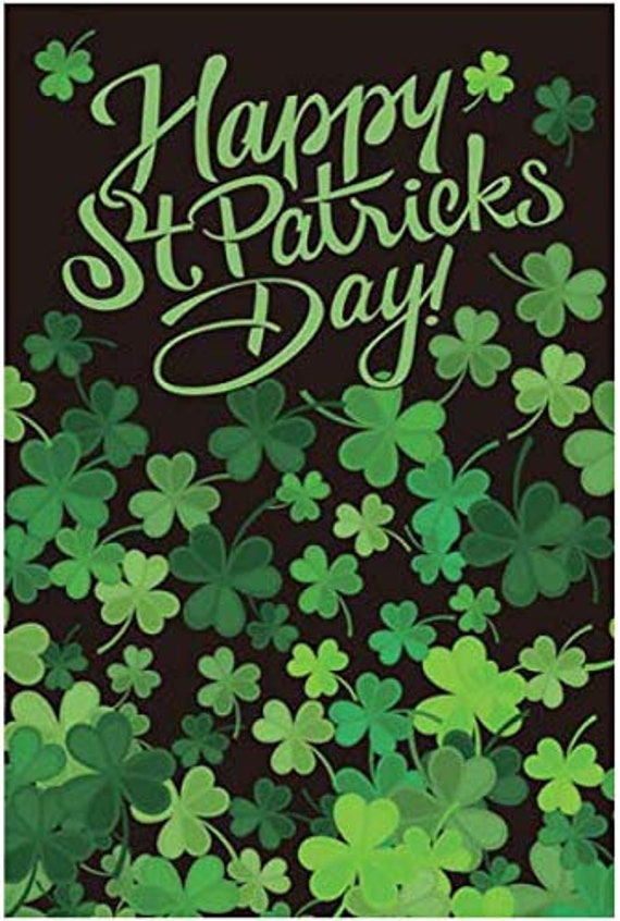 12x18 Happy St Patrick/'s Day Stripes Sleeved Garden 12/"x18/" Flag
