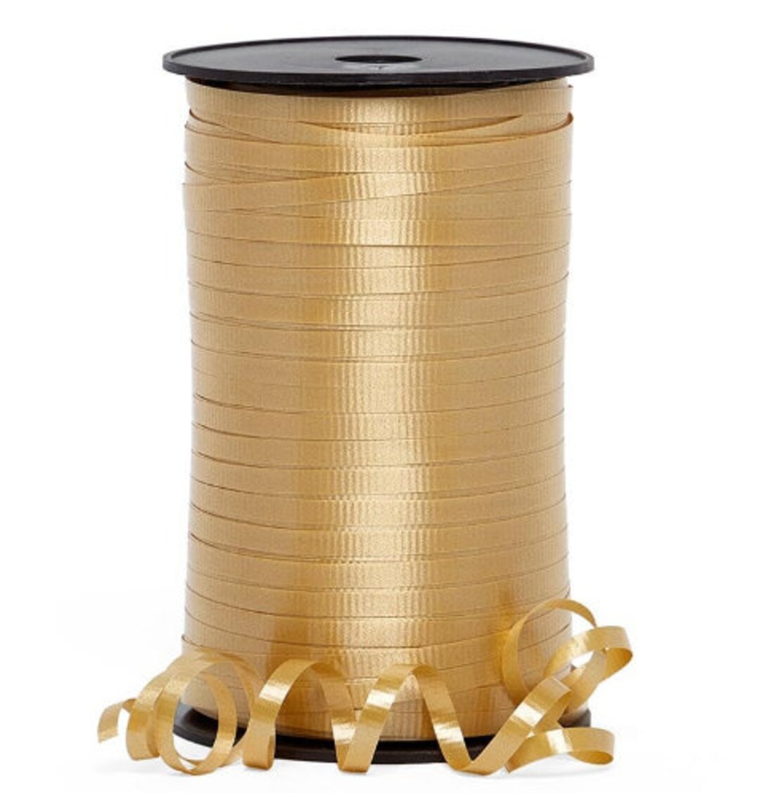 Crimped Ribbon Old Gold Crimped Curling Ribbon - 500 Yards, 3/16