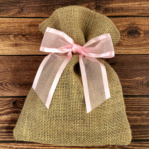 Pre-tied Gingham Bow with Twist Tie: Light Pink