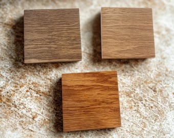 Oak Wood Stain Samples, 4"x4", Red Oak Finishes