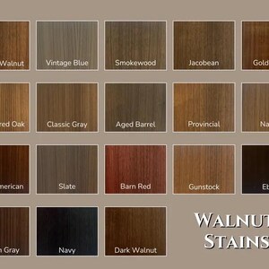 Wood Stain Samples, 4”x4”, Walnut Stain Samples - Etsy