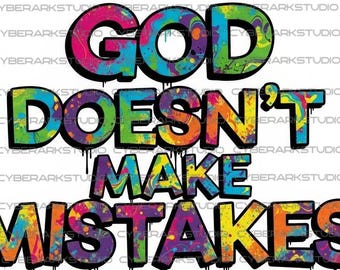 Bóg nie popełnia błędów, grafika na pulpit lub koszulkę. (1 szt.)