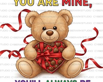 Koszulka z grafiką Walentynkowego Misia z Czekoladkami dla Tej Wyjątkowej Osoby. (1 szt.)