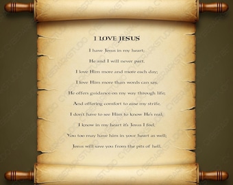 Koszulka z nadrukiem "Kocham Jezusa" 1 szt.