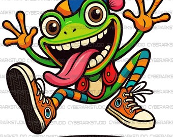 En av våra roliga T-shirt- eller väggmonterade grafik (Crazy Frog) 1 st