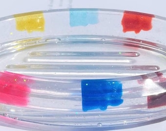 Jabonera de resina con forma de osito de goma