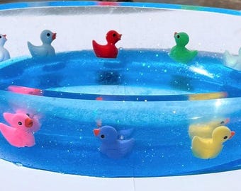 Rubber ducks resin deep tray