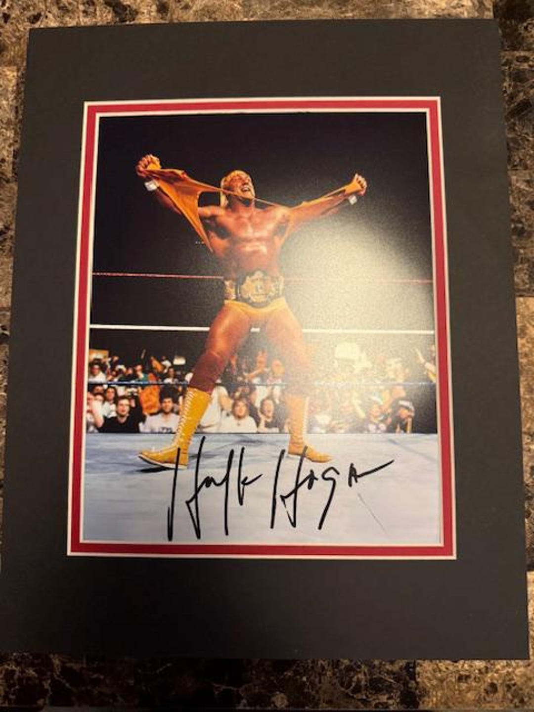 hulk-hogan-autograph-8x10-photo-facsimile-matted-etsy