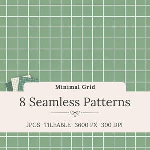 Dennengroen naadloze rasterpatronen - geometrische gearceerde planner pagina-achtergronden (digitale download)