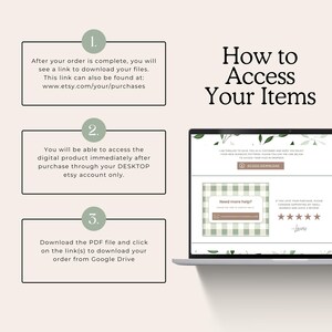 Instructions for accessing your purchase.