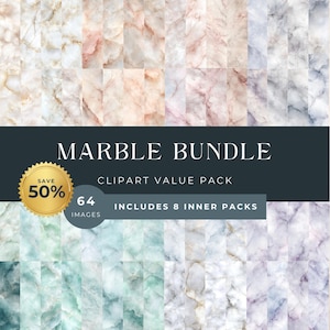 Marble Seamless Patterns Bundle – Luxury Digital Paper, Texture Backgrounds (Instant Download)