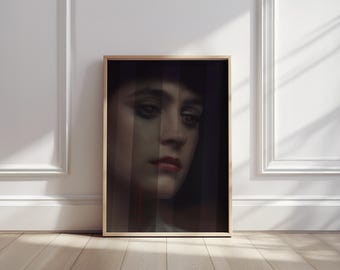 Blade Runner Movie Poster: Rachael Portrait, Cyberpunk Sci-Fi Art