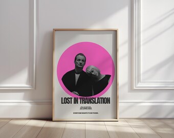Lost in Translation Poster – Retro Minimalist Movie Art Print