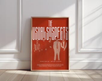 The Usual Suspects Movie Poster Crime Thriller Film Wall Art Vintage Cinema Print