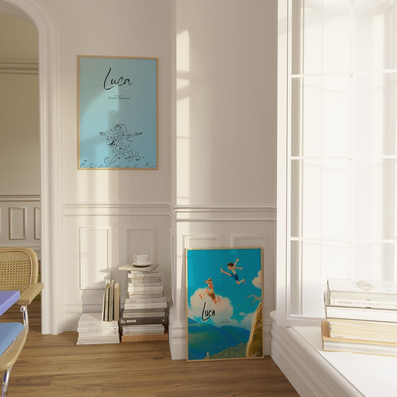 Luca Movie Poster: Vibrant Pixar Animation Art - Italian Riviera - Etsy