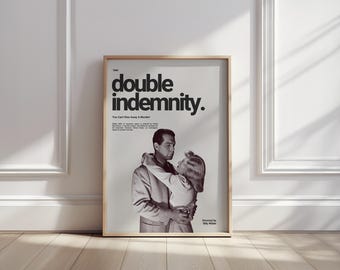 Double Indemnity Movie Poster: Classic Film Noir Art Print