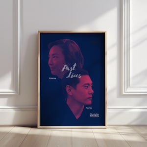 Past Lives Movie Poster – Minimalist Film Art Print – Greta Lee & Teo Yoo Wall Decor – Romantic Drama Poster – Celine Song Cinematic Artwork