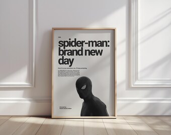 Spider Man Brand New Day Poster Marvel Wall Art Superhero Film Print Modern Cinema Decor