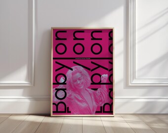 Babylon Movie Poster Cinematic Film Wall Art Damien Chazelle Black Pink Print