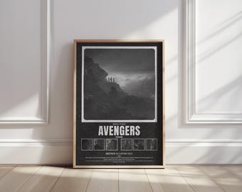 Avengers Endgame Poster – Minimalist Superhero Movie Print