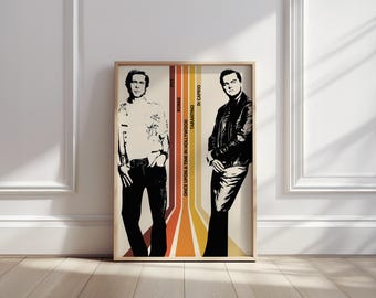 Once Upon a Time in Hollywood Poster: Retro 60s Tarantino Film Art