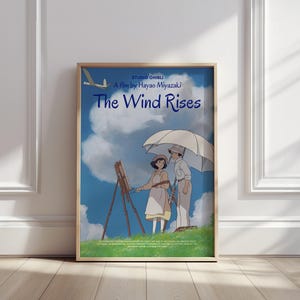 The Wind Rises Ghibli Poster: Hayao Miyazaki Anime Art Print