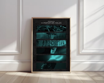 Christopher Nolan Filmography Art Print: Minimalist Movie Director Tribute