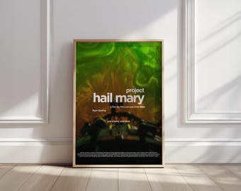 Project Hail Mary Movie Poster Sci Fi Film Wall Art Ryan Gosling Cinema Print