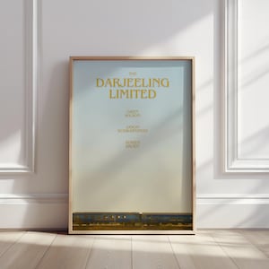 The Darjeeling Limited Print: Minimalist Wes Anderson Movie Poster