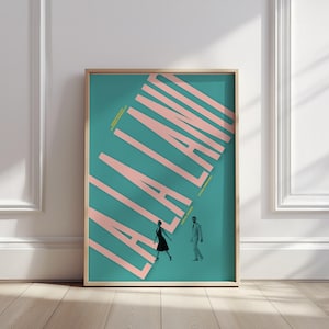 La La Land Movie Poster – Modern Film Art Print – Minimalist Wall Decor – Ryan Gosling & Emma Stone – Retro Cinema Design - Film Gift