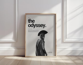 The Odyssey Poster, Christopher Nolan Inspired Print, Minimalist Greek Mythology Wall Art