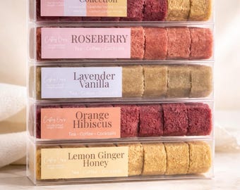 Infused Sugar Cubes | Organic Cane Sugar | Tea, Coffee & Cocktail Sweetener | Floral Sugar Cubes Gift Set | Handmade Gourmet Sugar