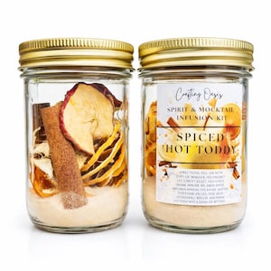 Spiced Hot Toddy Infusion Kit | Citrus, Honey & Spice Blend | Whiskey, Rum or Mocktail Mix | Cozy Gift Jar