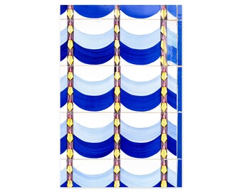 Portuguese Tiles Framed Art Print - Blue and White Art - Travel Photography - Azulejos Portugal - Bedroom Office Living Room Wall Decor