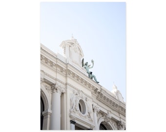 Monaco Casino Art Print - European Architecture Photography Wall Art - Neutral Colors Home Office Wall Decor - Architectural Details