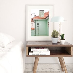 Portugal Photography Art Print Old Building Framed Art Living Room Office Wall Decor Wabi Sabi Pastel Green Wall Art image 3