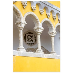Portugal Photography Framed Art Print - Pena Palace Sintra - Architecture Photography - Office, Living Room Wall Decor - Yellow Wall Art