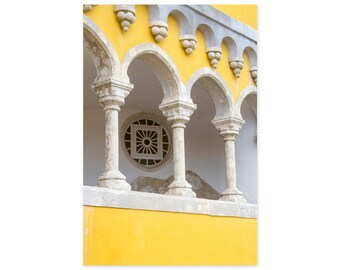 Portugal Photography Framed Art Print - Pena Palace Sintra - Architecture Photography - Office, Living Room Wall Decor - Yellow Wall Art