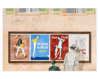Jacques Tati Art Print - France Travel Photography Wall Art - Gift For Francophile - Movie Lover Gift - Theater Room Wall Decor